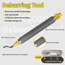 Deburring Tool with 10 Extra High Speed Steel Swivel Blades,Deburring Tool 3D Printing Double Head Anti Skid Handle, Which Can be Rotated or Fixed 360 Degrees,for Metal, Resin, Copper, Plastic