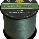 Braided Fishing Line, Strong Power, Great Abrasion Resistance, Thin Diameter, No Stretch, Low Memory and High Sensitivity(164/328/547/1093Yds) 10/15/20/30/40/50/60/70/80/100LB,4/8 Strands (Dark Green)