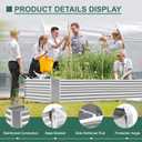 Land Guard 2 Pack 632 ft Galvanized Metal Raised Garden Bed, 2FT Deep Root Elevated Planter Box Steel Large Vegetable Flower Bed Kit, Silver