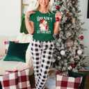 Christmas Shirts for Women Funny Merry Xmas Holiday Short Sleeve Tee Tops (Green, M)