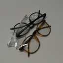 IBOANN Chic & Comfy Blue Light Glasses for Women - 3-Pack Round Frames, Screen-Ready Style with UV Protection Coating (A3 Light Black & Acorn Tortoise & Transparent)