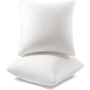 AM AEROMAX 18 18 Pillow Insert (Pack of 2) Memory Foam Throw Pillow Insert Sham Square for Decorative Cushion Bed Couch Sofa Without Deform After Longtime Use (White)