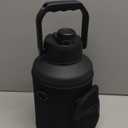 WATERSY 1 Gallon Water Bottle Insulated(Cold for 48 Hrs),BPA Free&Leak Proof,128oz Stainless Steel Water Jug with Handle for Gym,Hiking,Camping&Travel,Black Large Thermo