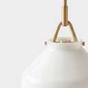 Nordic Milk Glass Pendant Light, Glass Pendant Lights Kitchen Island - Industrial Light Fixture for Living Room, Dinging Room, Bedroom, Kitchen(10.75 Inch)