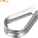 uxcell 50Pcs M5 Stainless Steel Thimble for 3/16" Dia Wire Rope, Wire Rope Cable Thimbles Rigging for Marine, Sunshade Sail, Fence