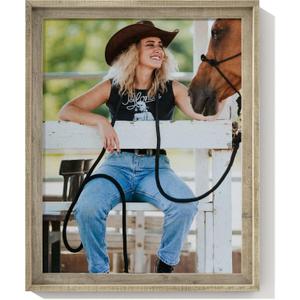 Rustic 22x28 Picture Frame, Reclaimed Barnwood Photo Frame with Tempered Glass, Distressed Finish, Perfect for Family Galleries. Can be Mounted Horizontally or Vertically, or Used as Tabletop Display