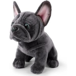 French Bulldog Stuffed Animal, 8.6 inch Realistic Puppy Plush Cute Soft Dog Gifts for Boys and Girls (Gray)