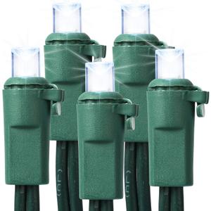 Brizled White Christmas Lights, 33ft 100 LED 5MM Wide Angle Gentle Twinkle Christmas String Lights, 120V UL Certified Connectable Christmas Tree Lights Outdoor Xmas Light for Christmas Tree Party Home