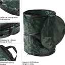 29.5-Gallon Pop Up Outdoor Garbage Can - Collapsible Trash Can for Parties, Yard Waste, or Laundry - Camping Accessories by Wakeman