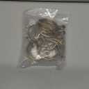 Curtain Rings with Eyelet, Metal Ring for Curtain Hook Pins 15Pcs - Gold