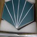 INNO STICKERS 45-Sheet Peel and Stick Backsplash Tile Sticker, 6" x 7" Green Art Deco Hexagon Flower Vintage Self-Adhesive Wall Tile for Kitchen Bathroom Shower Living Room, Covers 10 Sq. Ft. (Emerald)