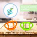 3 x RTMOK Bottle Handles for Dr. Brown's Narrow Baby, Wide-Neck, Removable Easy-Grip Transitional Sippy Cup Handles, 100% Silicone-BPA-Free Material, 4m+ (Blue+Green+Yellow)