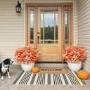 Artificial Mums for Outdoors Fake Fall Flowers Plants for Autumn Decoration, 12 Bundles Silk Morning Glory with Eucalyptus Look Real UV Resistant Faux Mums for Outside Planters Yard Patio Porch, Mix (2 Mixed(6 Light Orange, 6 Orange))