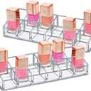 Amazing Abby - Glamour - 2-Pack 12-Slot Acrylic Nail Polish Organizer, Lipstick Holder, Lip Gloss Organizer, Cosmetic Storage Display, Perfect Storage Solution for Drawer, Vanity, Bathroom, and More