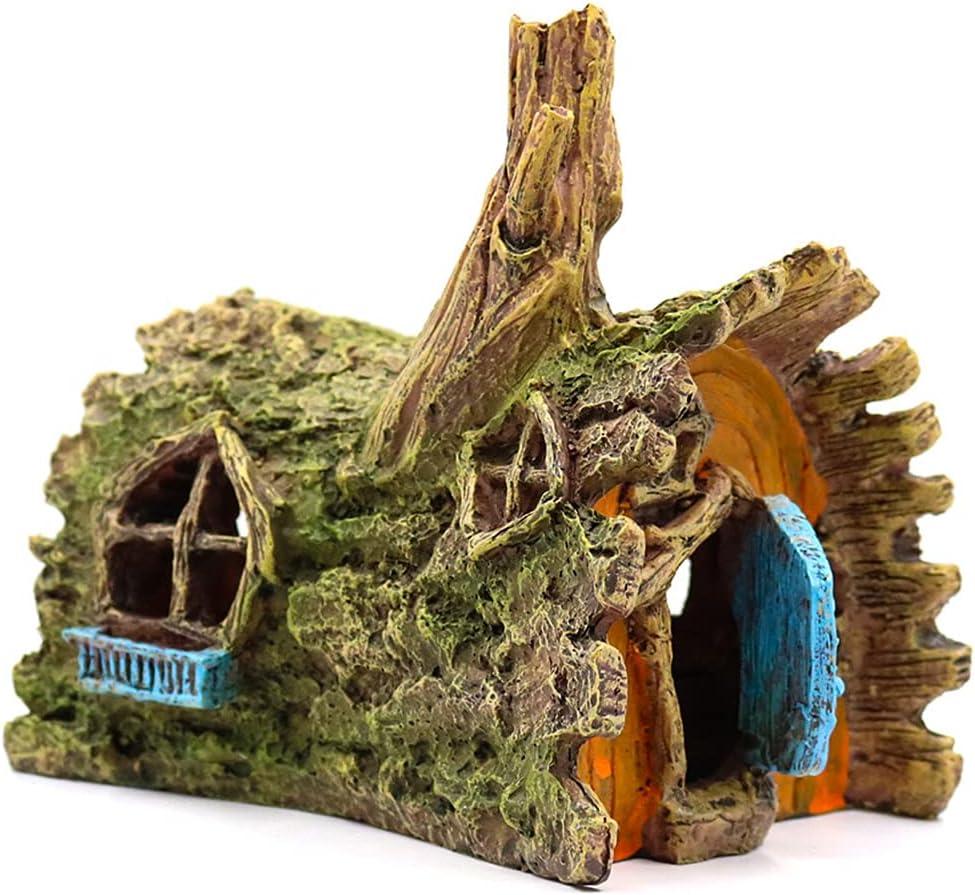 fazhongfa Fish Tank Decorations Betta House Hide Cave Aquarium Ornament Small and Medium Fish Accessories Fish Resin Toys Hideouts Aquarium Backgrounds