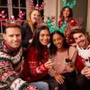 FRCOLOR 6 Pieces Christmas Reindeer Antlers Headbands Reindeer Antler Hair Hoop Headpiece for Christmas Party Holiday Favors