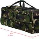 Rockland Rolling Duffel Bag, Black, 22"