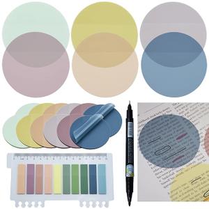 Mr. Pen Transparent Sticky Note Set, 1000 Sheets, Colorful, Bible Sticky Notes Clear Sticky Notes Transparent, Transparent Sticky Notes for Bible Study, Stocky Notes for Bible Journaling