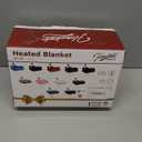 Homemate Heated Blanket Electric Throw - 50"x60" Heating Blanket Throw 1/2/4/6/8 Hours Auto-Off 10 Heat Level Over-Heat Protection Flannel Sherpa ETL Certification (01 - Light Grey)