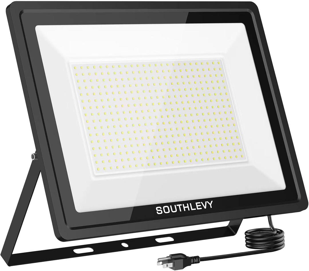 500W Outdoor LED Flood Light, 50000lm Super Bright, 6000k Daylight White, IP66 Waterpoof, 85v-277v Security Lights for Sport Court Arena Parking Lot