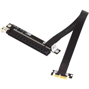 Cablecc PCI-E Gen3.0 1x to 16x Riser Cable 30cm PCI-Express PCI-E X16 Extender Right Angled Elbow Design (0.3M)
