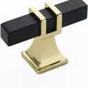 10 Pack 2 Inch(50mm) Black and Gold Cabinet Knobs Kitchen Cabinet Knobs for Dresser Drawers Pulls Matte Black and Gold Hardware for Cabinets