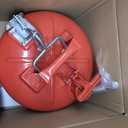 VEVOR Safety Metal Container, 2.5-Gal Type II Red Metal Container for Liquid Material with Stainless Flame Arrester, Self-Closing Lid, Flexible Metal Spout, Carbon Steel Flammable Saving with Handle