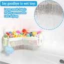 KPH bath toy storage Say goodbye to the chaos of bath toys -3 compartments for bath toy holders keep your bathtub tidy, and bath toy organizers keep children's bath toys organized!