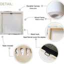 Fall Canvas Wall Art - Eucalyptus Leaf Thanksgiving Pumpkin Patch - Modern Wall Decor Gallery Canvas Wraps Giclee Print Stretched and Framed Ready to Hang - 12" x 16" (Sky Blue White)