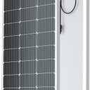 Renogy Solar Panel 100 Watt 12 Volt, High-Efficiency Monocrystalline PV Module Power Charger for RV Marine Rooftop Farm Battery and Other Off-Grid Applications, RNG-100D-SS, Single 100W