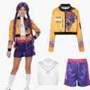 Wildarms Rumi Pop Singer Uniform Zoey Devil Costume Mira Microphone Performance Set, Asian Group Theme Uniform, 150