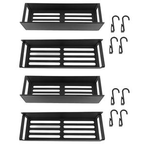 Side Refrigerator Storage Rack, Powder Coating Iron Magnetic Kitchen Shelf, Wall Mounted Rack | Refrig Side Rack | Fridge Organizer Shelf for Kitchen (4PCS)
