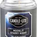 Candle-lite Scented Candles, Moonlit Starry Night Fragrance, One 18 oz. Single-Wick Aromatherapy Candle with 110 Hours of Burn Time, Gray