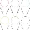 Circular Knitting Needles Set Round Needle Metal Magic Loop 40 Inch Size 15 11 9 7 4 1.5