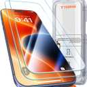 TORRAS Borderless for iPhone 17 Pro Screen Protector 2-Pack [Invisible Fit & Ultra Clarity] [Anti-Scratch Full Coverage], Bubble-Free, Military-Grade Shatterproof 9H Tempered Glass, 6.3"