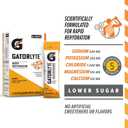 Gatorlyte Rapid Rehydration Electrolyte Beverage, Variety Pack, Lower Sugar, Specialized Blend of 5 Electrolytes, No Artificial Sweeteners or Flavors, 18 pack, 1 pack mixes with 16.9oz (500ml) water (EXP 10/17/26)
