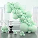 PartyWoo Mint Green Balloons 127 pcs Different Sizes Pack of 36 18 12 10 5 Inch Pastel Light Green Peppermint Balloon Arch Kit Garland for Graduation Baby Shower Birthday Party Decorations Green-Q06
