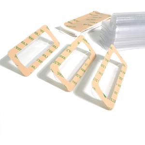 UPTTHOW Clear Plastic Dome Lip Balm Money Holder Craft Waterproof Rectangle Chapstick Money Cash Pounches Gift with Adhesive Back Card Making-50Packs