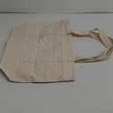 TOPDesign 1-Pack Canvas Tote Bag with an External Pocket, Reusable Grocery Shopping Bag, Top Zipper Closure, Daily Essentials (Natural)