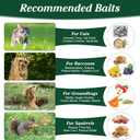 Humane Animal Trap, 37"x14"x15" Foldable Large Live Cage Traps for for Raccoons Beavers Groundhogs Foxes Armadillos and Other Live Animals, Easy to Catch and Release, Work for Indoor Outdoor