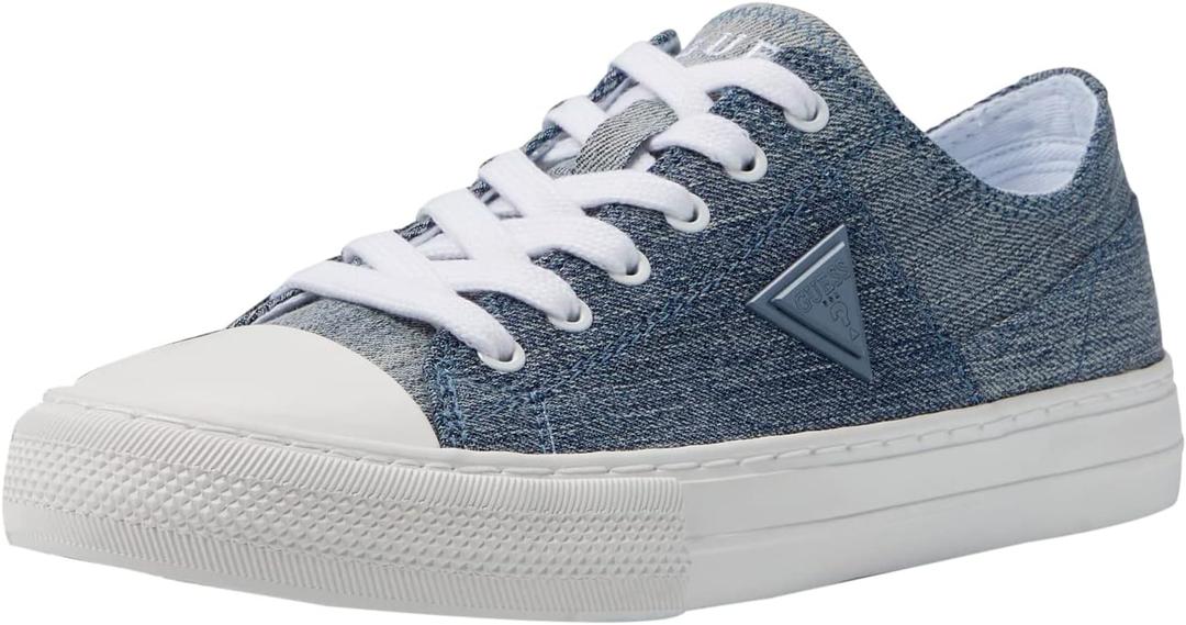 Guess Women's Pranze Sneaker (7.5, Blue Denim)