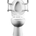Bemis Assurance 3" Raised Toilet Seat with Handles, Made in USA, Clean Shield Guard, Secure Hinges, Round, White
