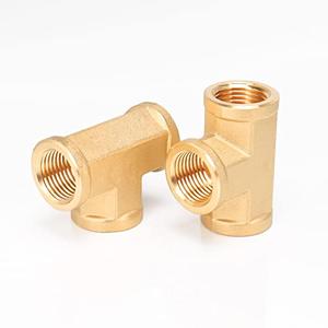 BathAce Solid Brass Tee Fitting, Heavy Duty Threaded Pipe T Adapter Fitting Metal Connectors,2 Pack (1/2 NPT Female x 1/2 NPT Female x 1/2 NPT Male) : Industrial & Scientific