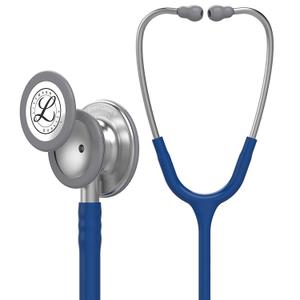 3M Littmann Classic III Monitoring Stethoscope, 5622, More Than 2X as Loud, Weighs Less, Stainless Steel Chestpiece, 27" Navy Blue Tube