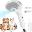 3 In 1 Cat Brush, Anti-Static Dog Brush One-click Self-cleaning Comb for Furry Pet, Rechargeable USB Cat Steam Brush for Shedding, Horse and Dog