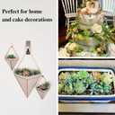 HappyHapi 12 Pcs Artificial Succulents Mini Fake Plants Unpotted Faux Succulent for Craft, Small Plastic Succulents Assortment in Flocked Green Floral Decor for Party, Cake, Garden & Outdoor