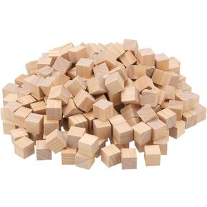800 PCS 3/4 Inch Wooden Cubes Bulk, 2cm Unfinished Square Wooden Blocks, Smooth Blank Wood Blocks for Crafts, Painting DIY Projects
