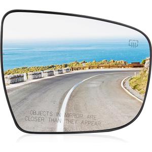 Passenger Right Side Heated Mirror Glass Fits for Nissan for Murano 15-2023, for Pathfinder 2017-19, for Rogue 2014-2019 Replacement for 963654BA1A, w/o Auto Dimming