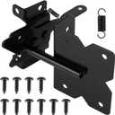 5-1/2" Mini Self-Locking Gate Latch for Wooden Fence,(Door Gap 0.7in),Stainless Steel, Post Mount Automatic Gate Lock Gravity Door Latch Hardware for Outdoor Garden, Metal Gates Vinyl Fence