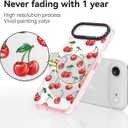 for iPhone Air Case Cute - Durable Shockproof 6.6 ft Drop Impact Phone Case - Funny Cherry Design (6.5") Glitter Pink